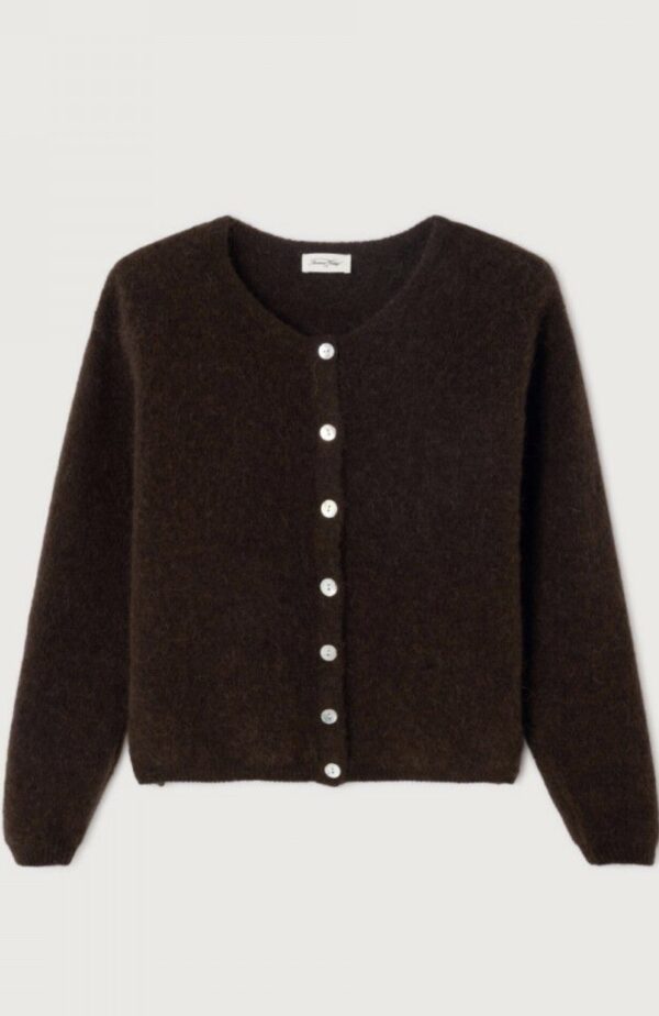 Chaqueta punto vitow botones cafe - Imagen 7