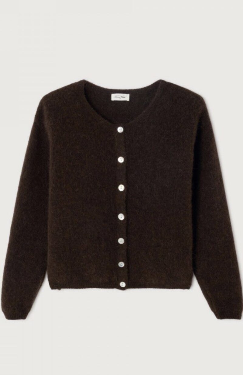 Chaqueta punto vitow botones cafe - Imagen 7