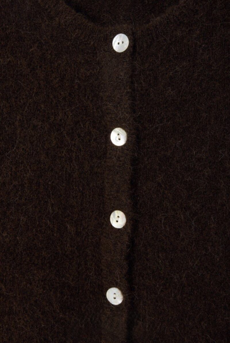 Chaqueta punto vitow botones cafe - Imagen 6