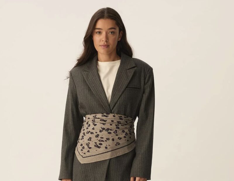 Foulard nytou print gris