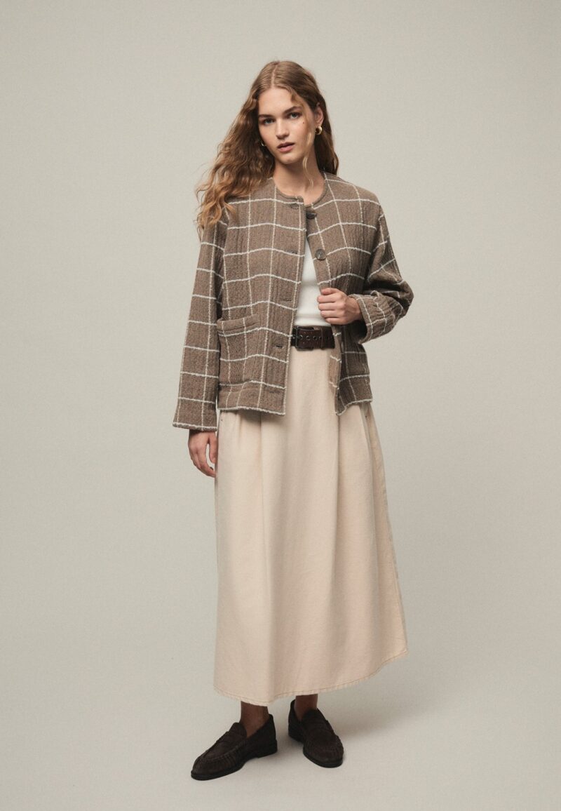 Chaqueta greta cuadros topo - Imagen 3