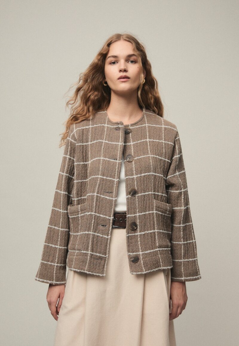 Chaqueta greta cuadros topo - Imagen 2