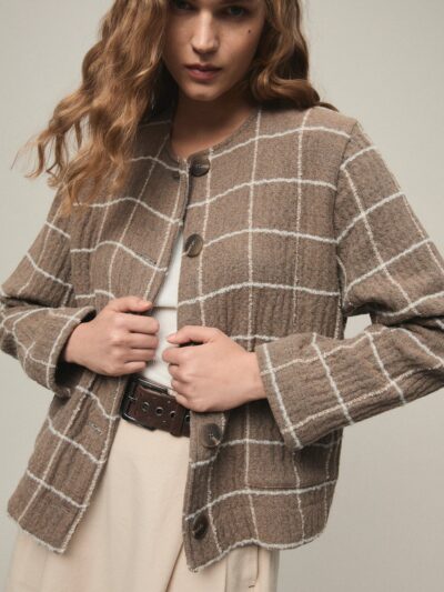 Chaqueta greta cuadros topo