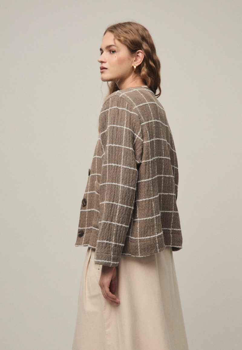 Chaqueta greta cuadros topo - Imagen 4