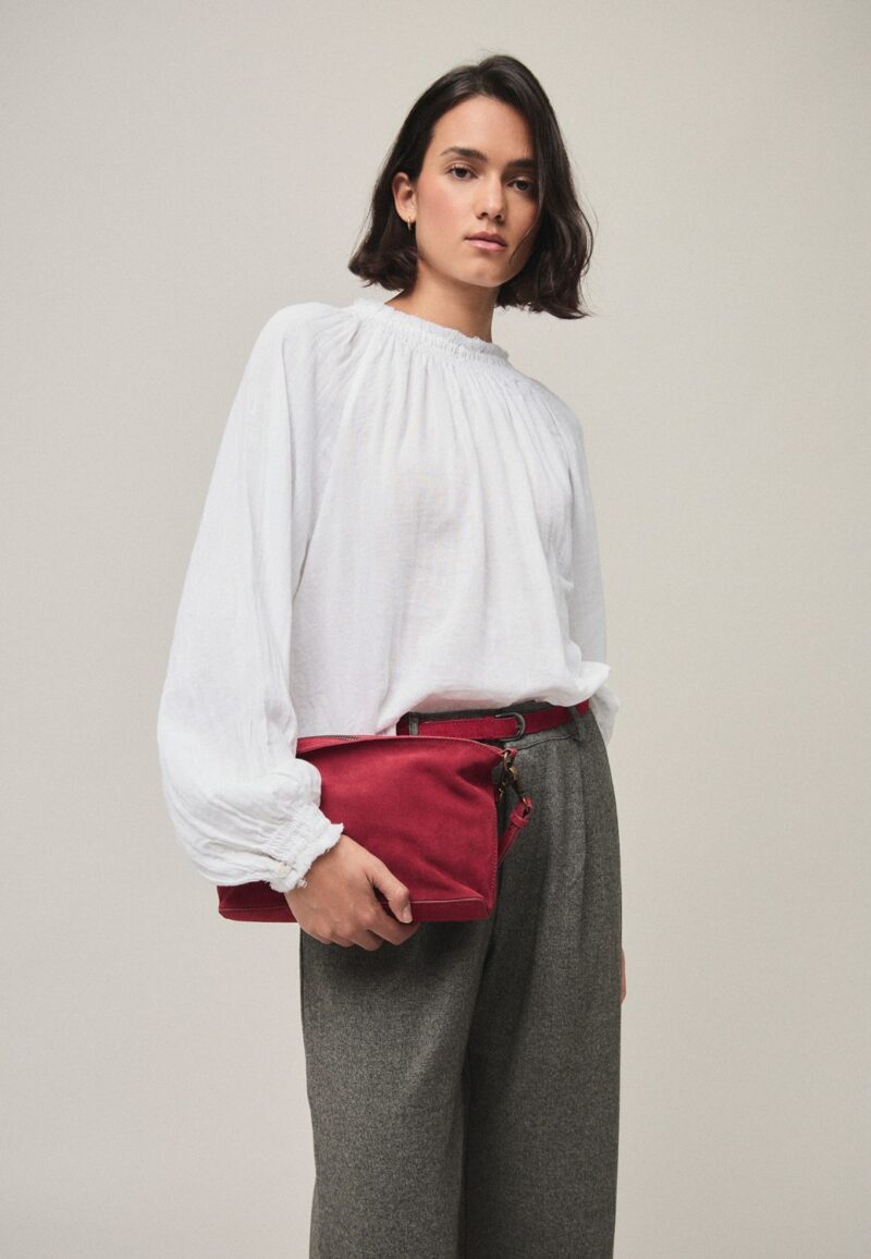 Blusa judit cuello fruncido crudo - Imagen 4