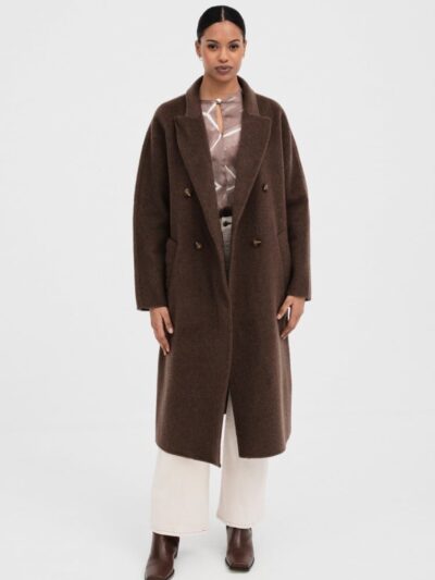 Abrigo Louvre largo chocolate