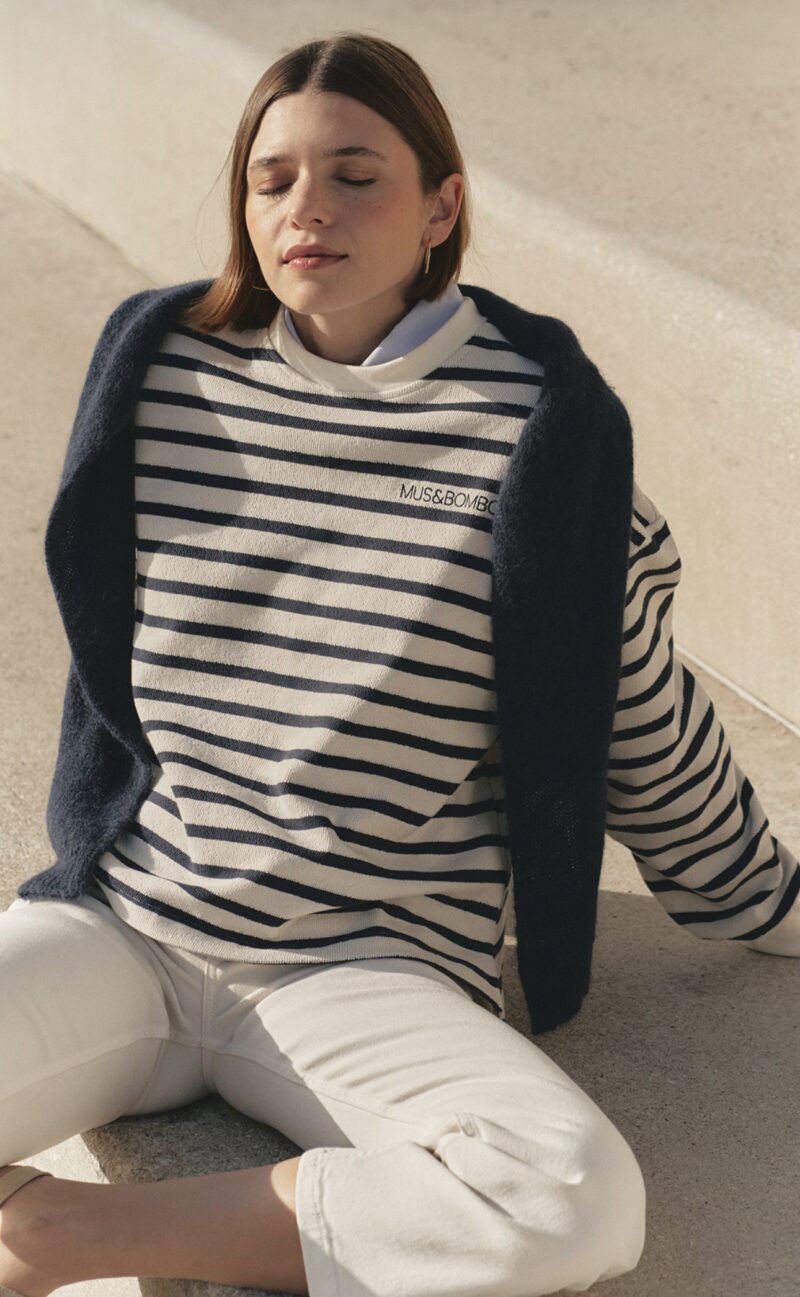 Sudadera Chelsea básica rayas navy - Imagen 4