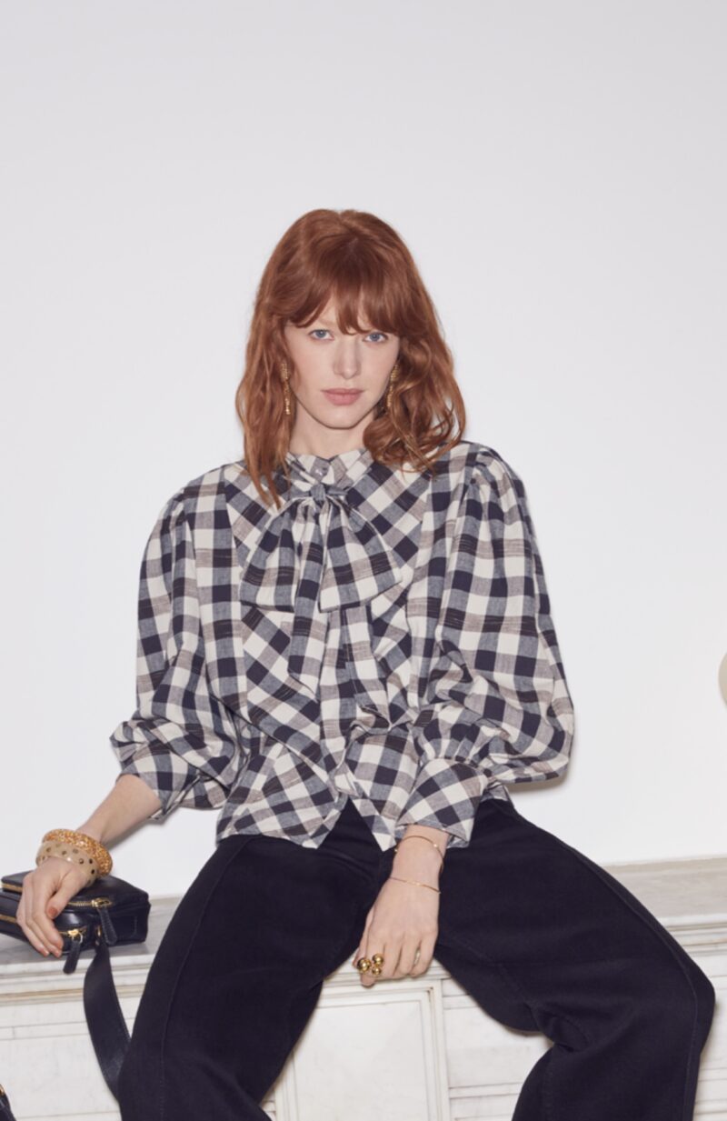 Blusa Charlotte lazo cuadros