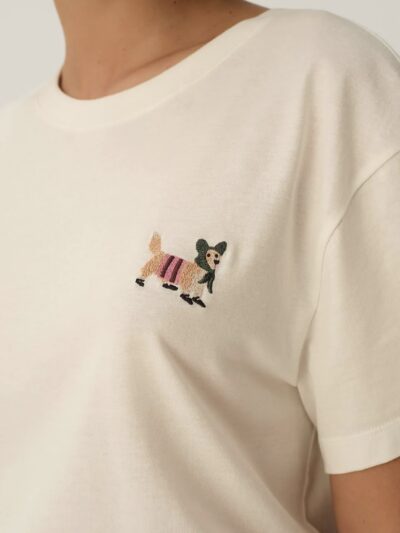 Camiseta fantine dog ecru