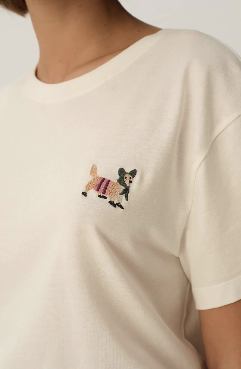 Camiseta fantine dog ecru