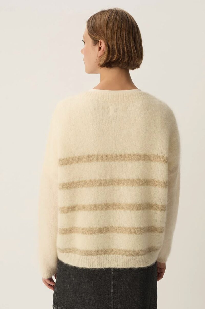Jersey mohair aleo creme/dore - Imagen 6