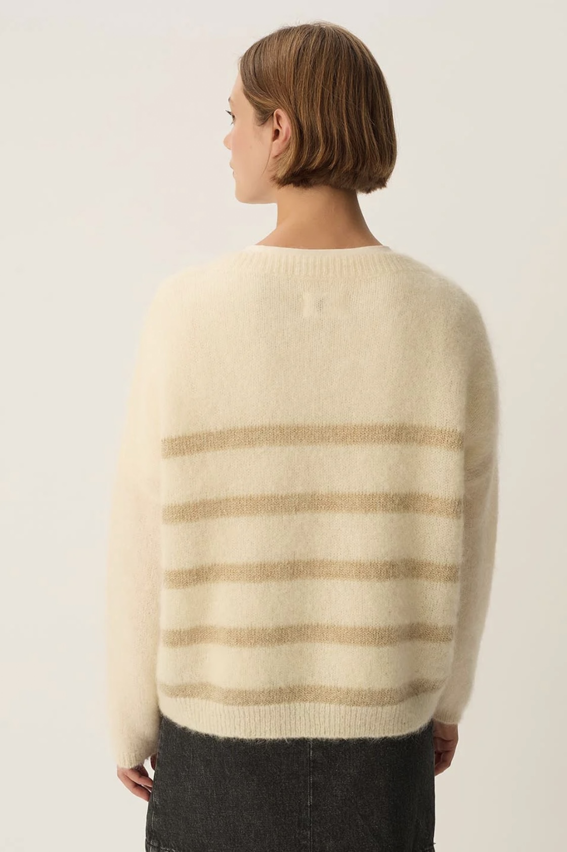 Jersey mohair aleo creme/dore - Imagen 6