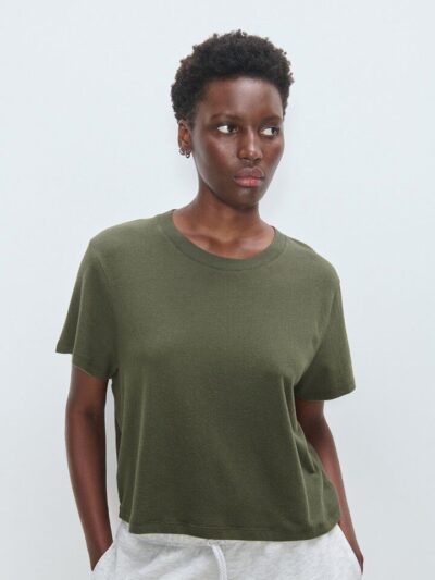 Camiseta ypawood oversize corta verde