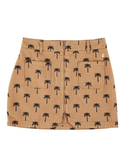 Falda corta brown palm trees