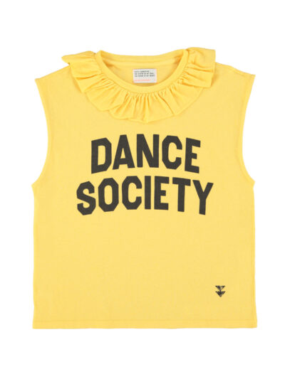 Camiseta collar yellow "dance society"