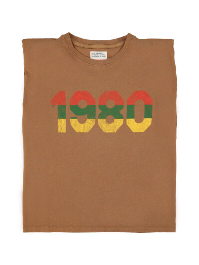 Camiseta shoulder pads brown "1980"