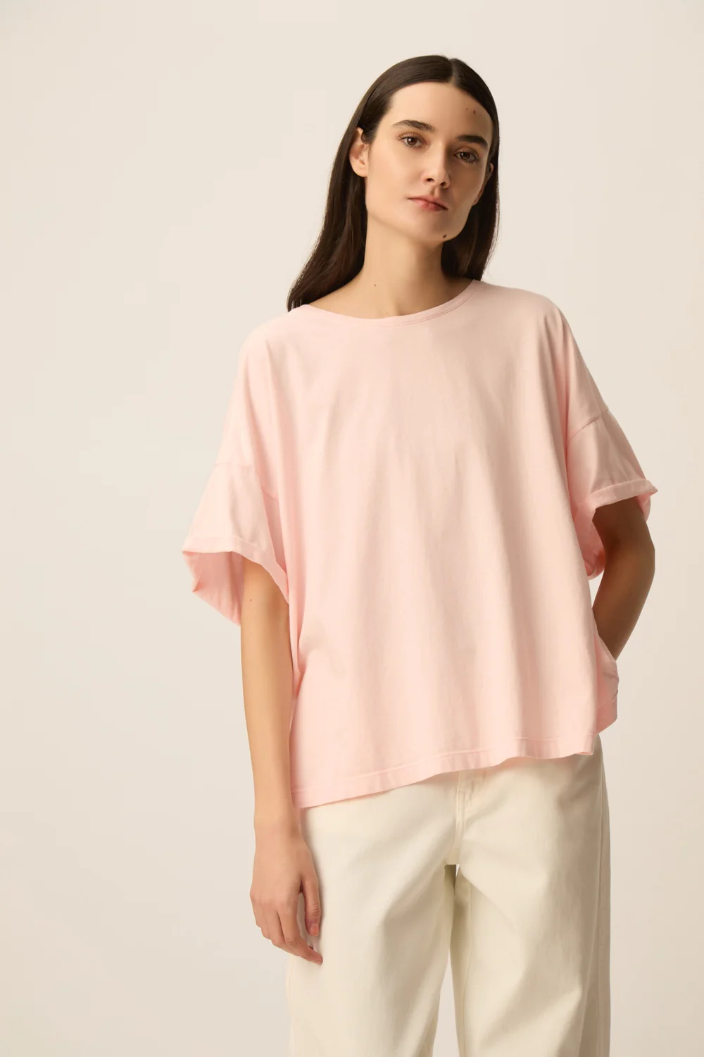 Camiseta haricia rosa pastel - Imagen 2