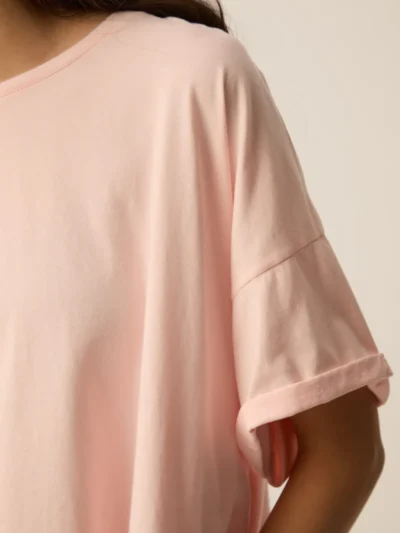 Camiseta haricia rosa pastel
