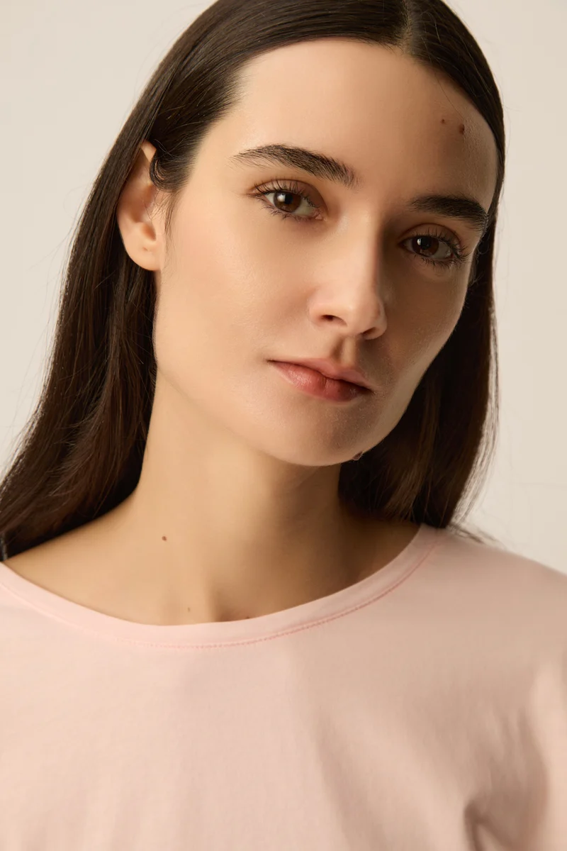 Camiseta haricia rosa pastel - Imagen 3