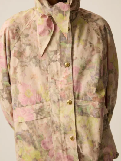 Parka impermeable ylang estampado floral multicolor