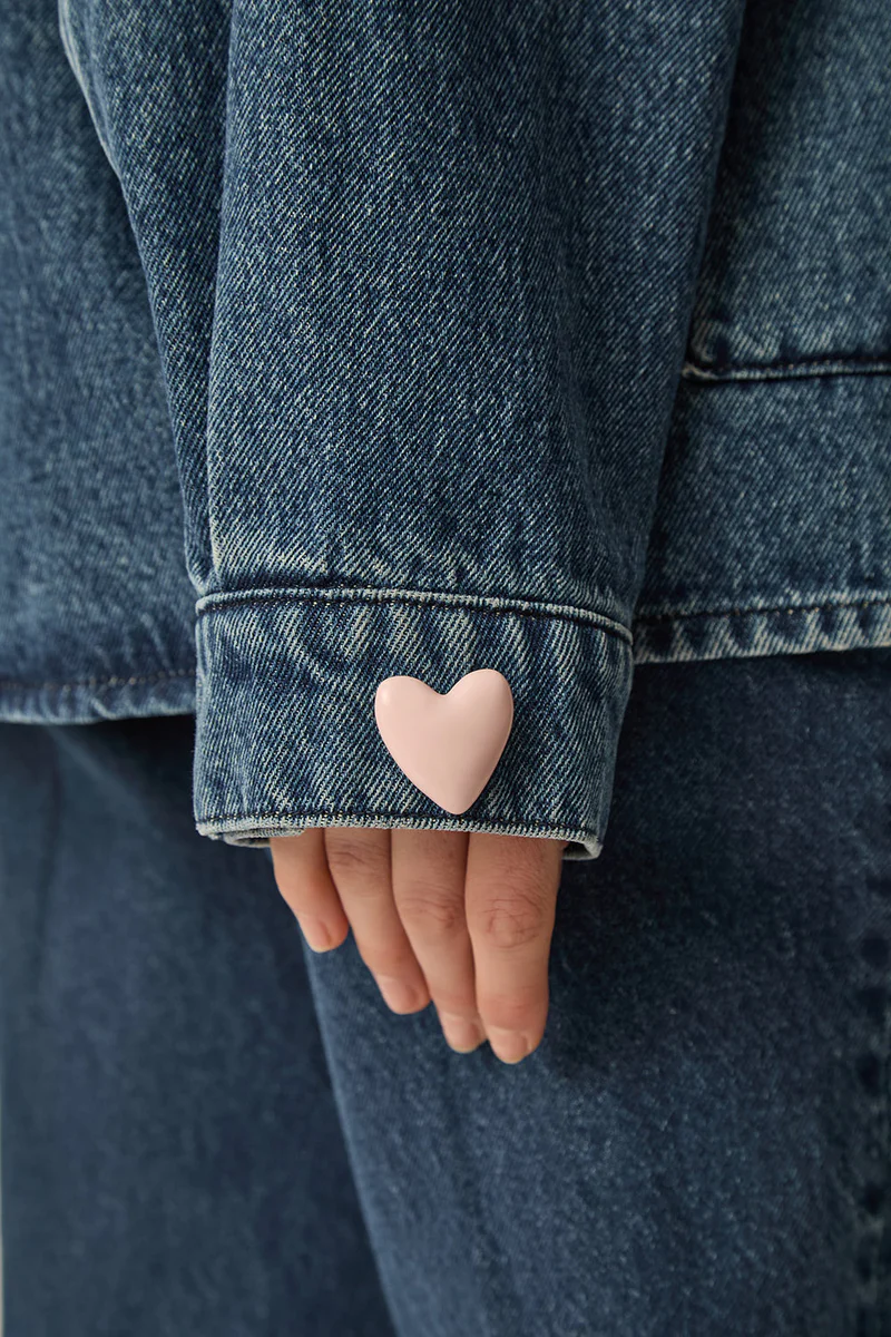 Broche marylou corazón rosa - Imagen 2