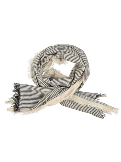 Foulard black & ecru stripes