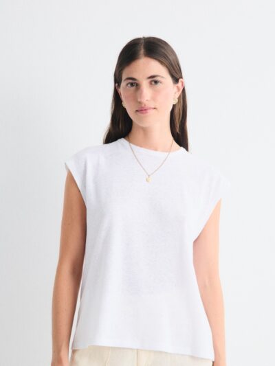 Camiseta Luzara sin mangas blanco