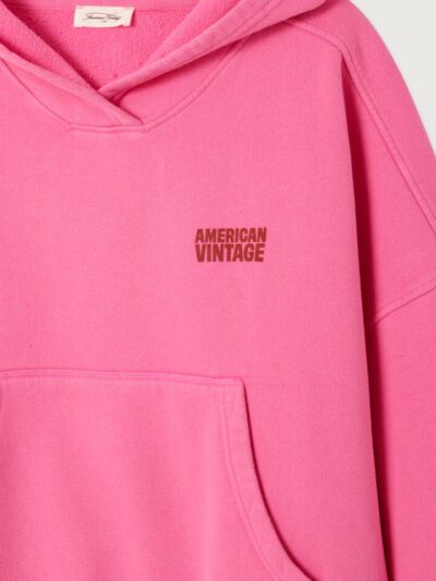 Sudadera plizzy capucha rosa vintage