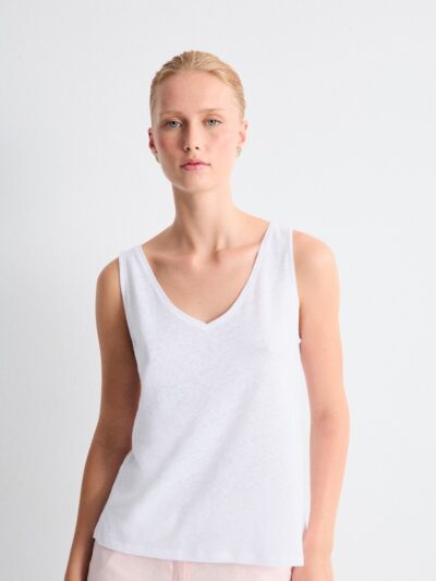 Top Luzara pico blanco