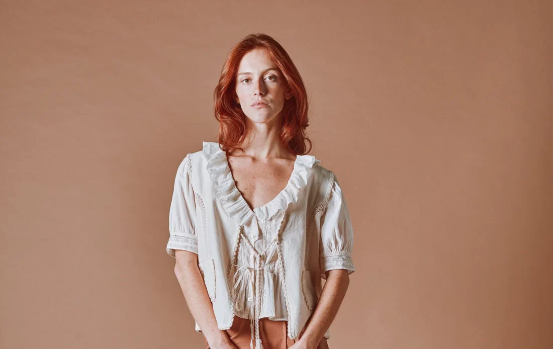 Chaleco darla crochet creme - Imagen 4