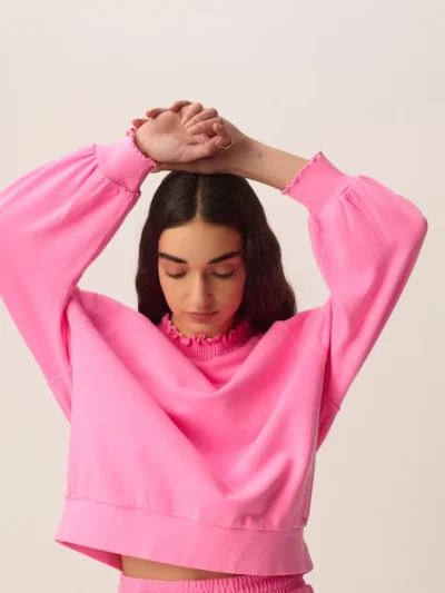 Sudadera yaelle gum rosa flúor