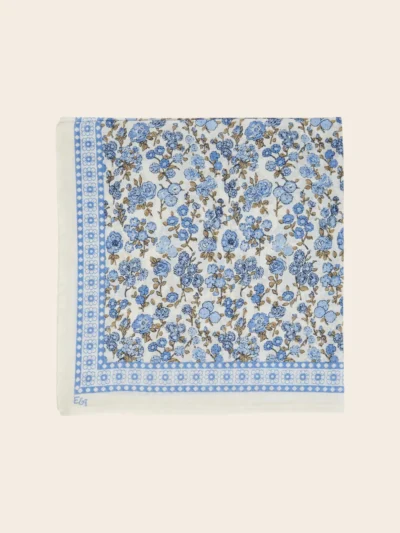 Foulard floral azul