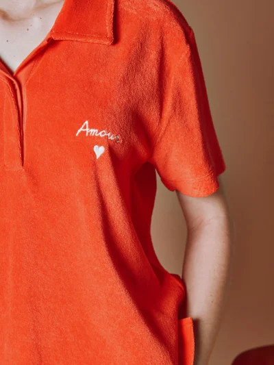 Polo donte tela rizo rojo amour