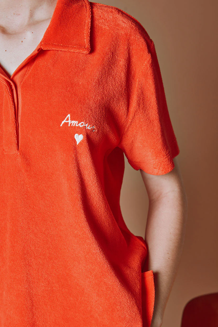 Polo donte tela rizo rojo amour